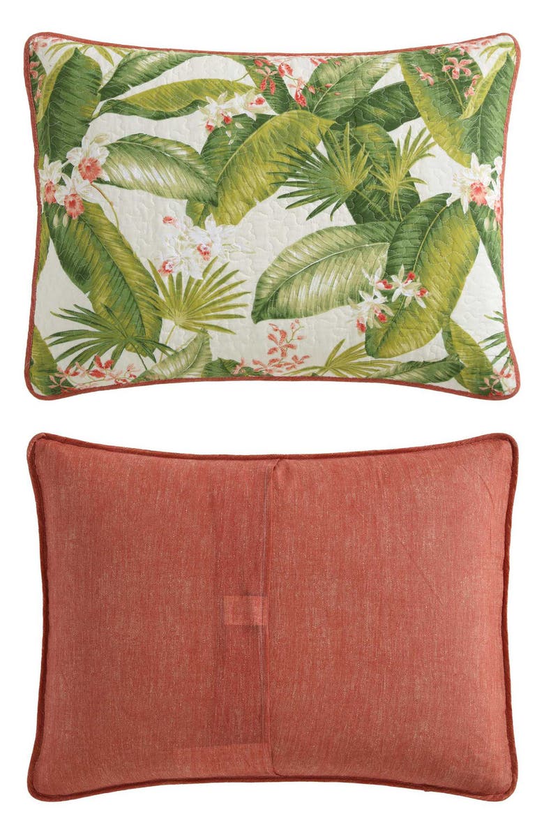 Tommy Bahama Aregada Dock Cotton Quilt & Sham Set, Alternate, color, Green/ Ecru Multi