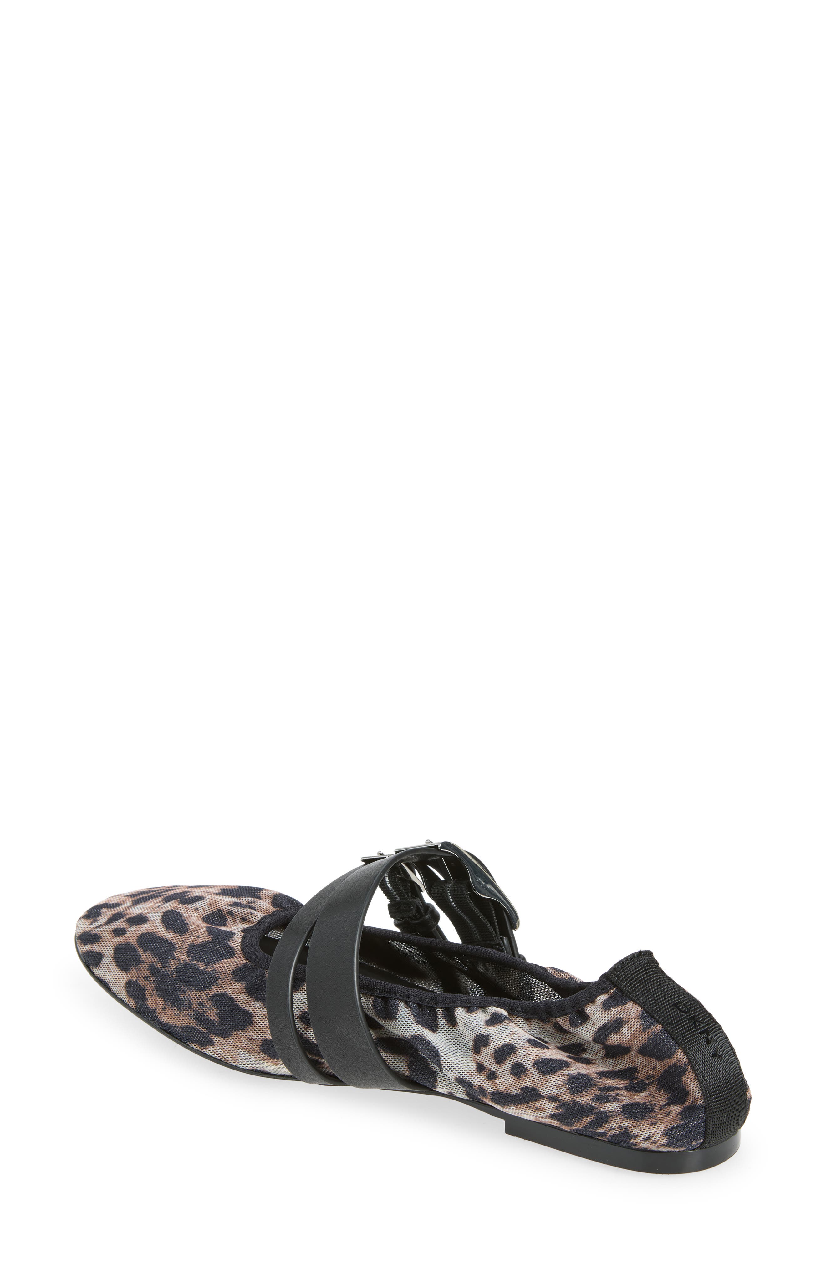 Dade Buckle Strap Mesh Ballet Flat, Alternate, color, NATURAL/ BLACK