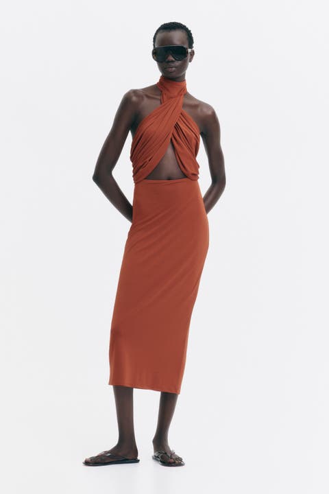 Twist-detail Cut-out Dress