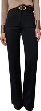 Reiss Priya High Waist Flare Leg Pants