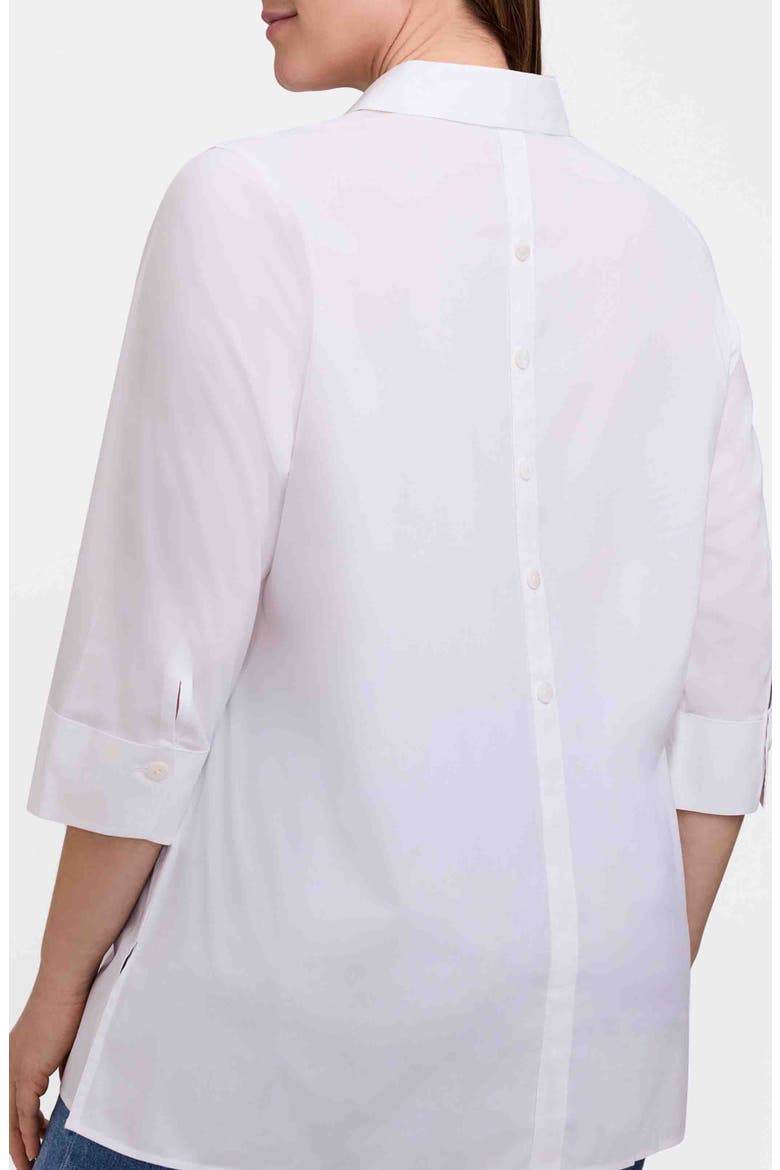 Pamela Non-Iron Stretch Tunic Blouse, Alternate, color, WHITE