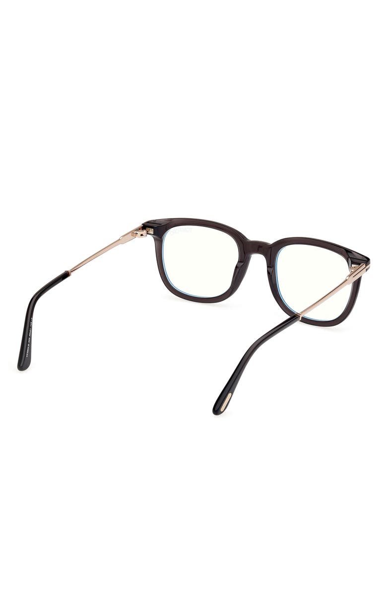 TOM FORD 50mm Square Blue Light Blocking Glasses, Alternate, color,