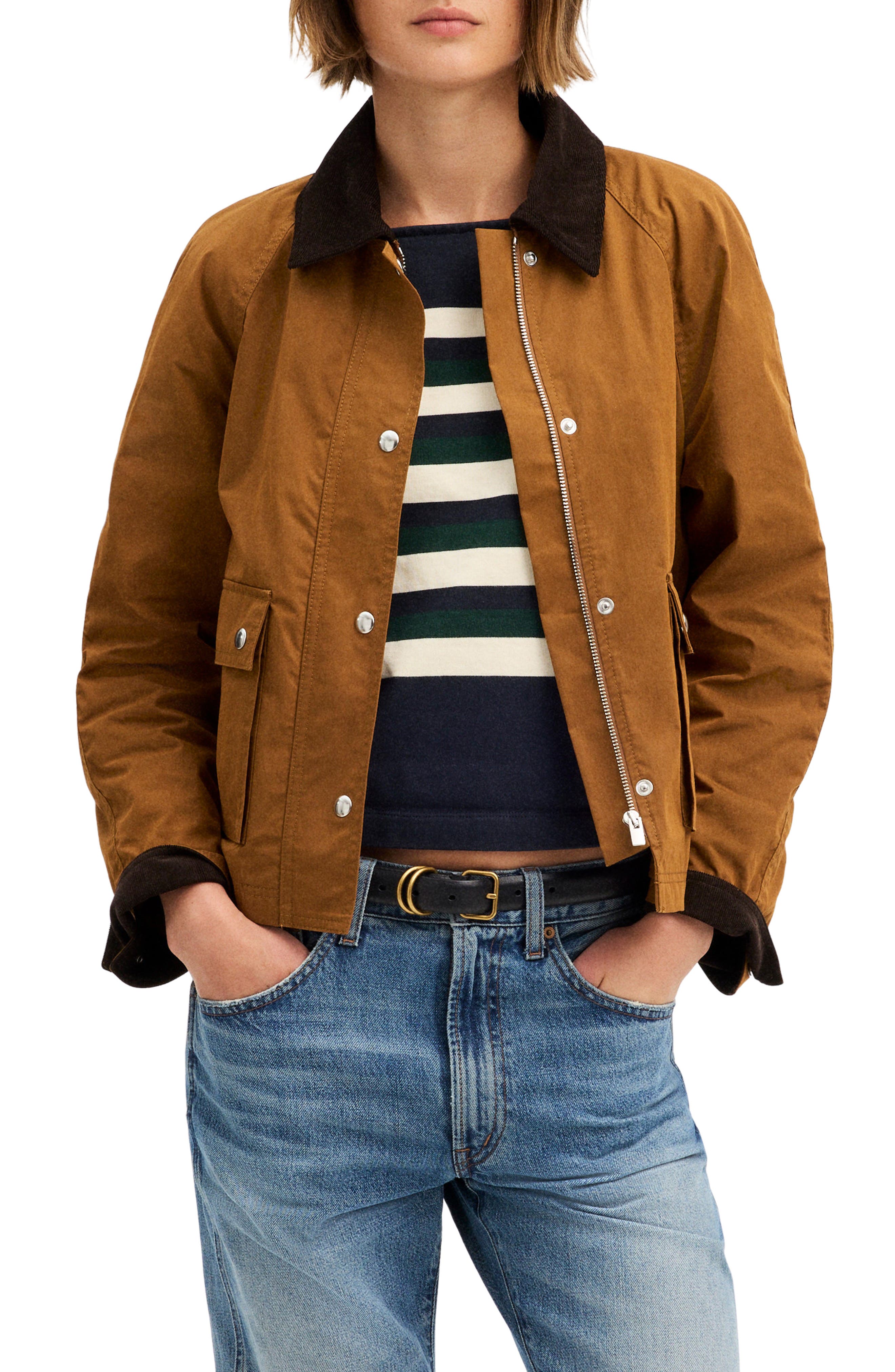 Madewell Waxed Zip Jacket (Women) | Nordstrom
