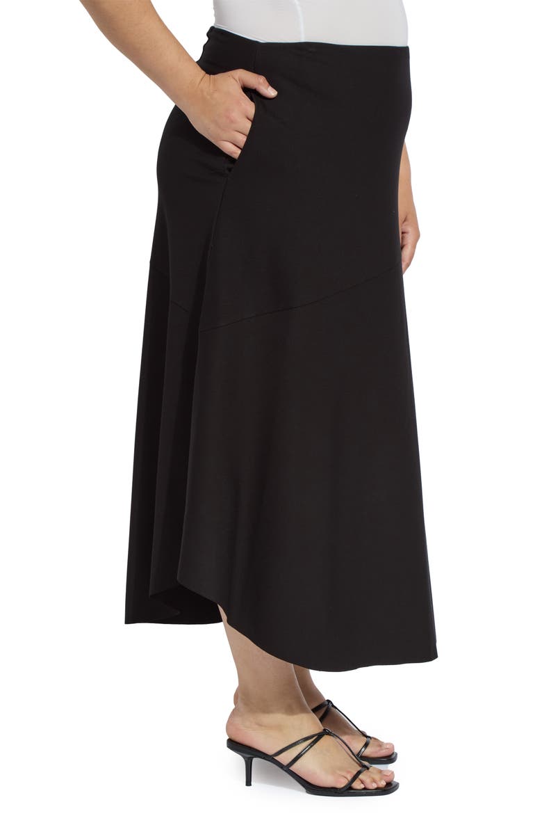 Lysse 'Lyssentials A-Line Ponte Midi Skirt, Alternate, color, Black