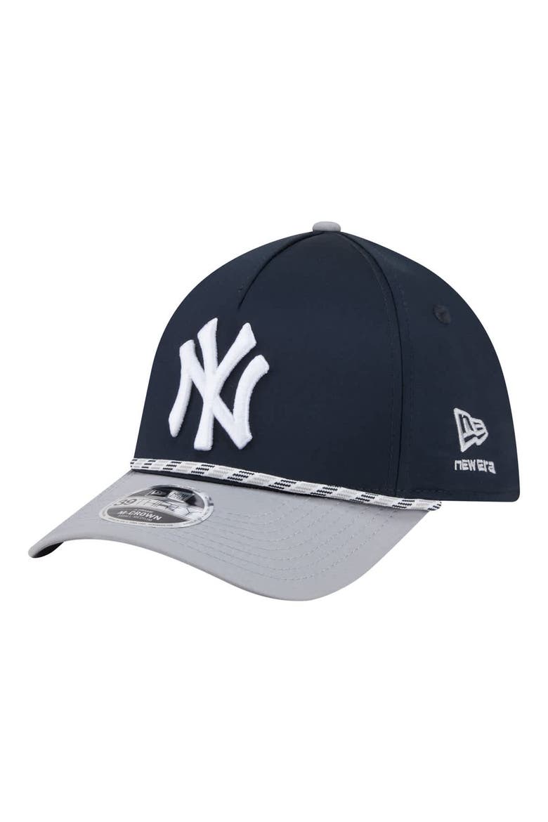 Men's New Era Navy/Gray New York Yankees Rope M-Crown A-Frame 39THIRTY Flex Hat, Main, color, Navy