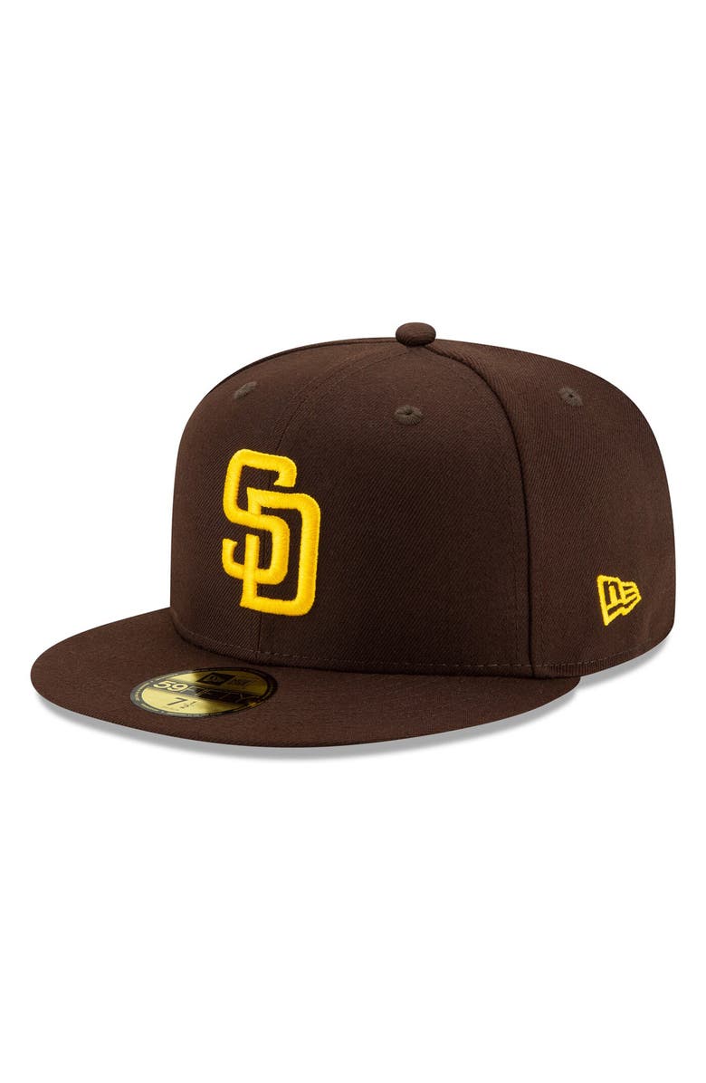 New Era Youth New Era Brown San Diego Padres Authentic Collection On-Field 59FIFTY Fitted Hat, Alternate, color, Brown