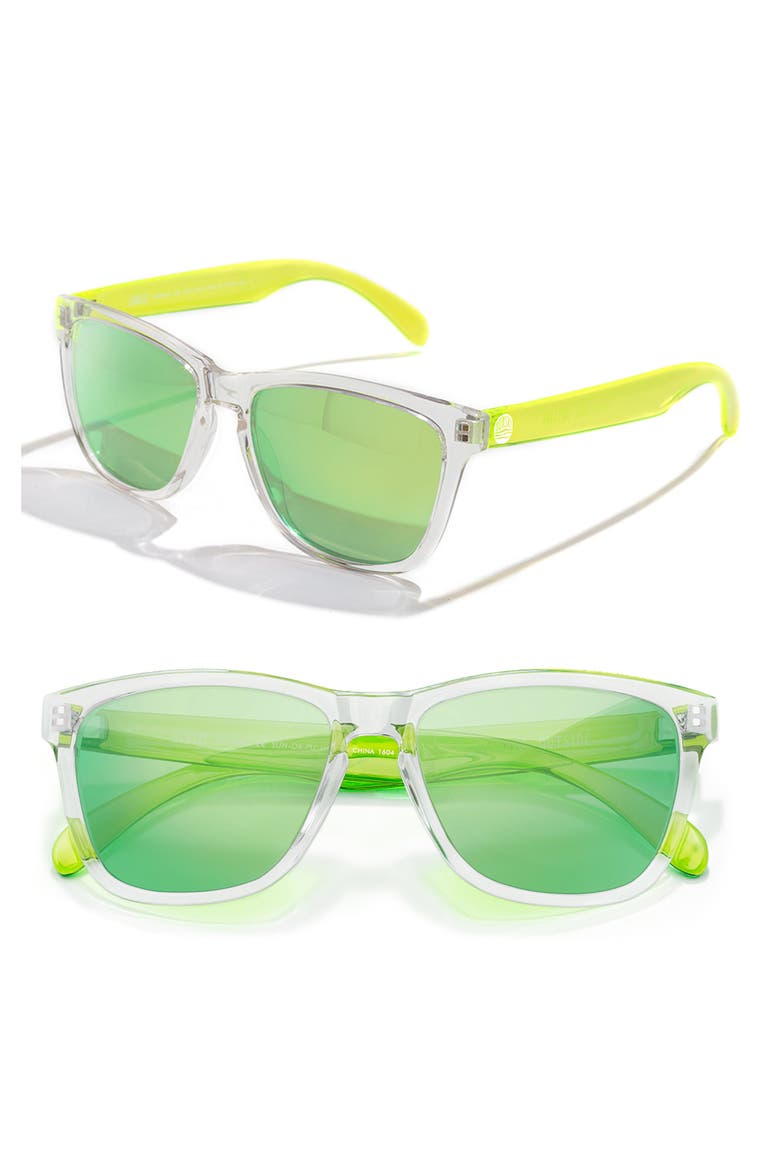 Original 53mm Polarized Sunglasses, Main, color, CLEAR / LIME