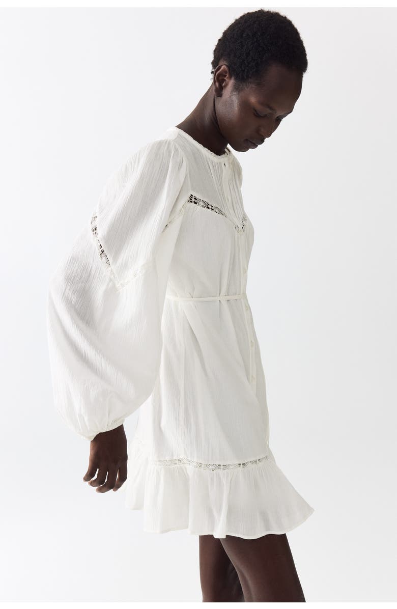 H&M Cotton Tunic Dress, Alternate, color, White