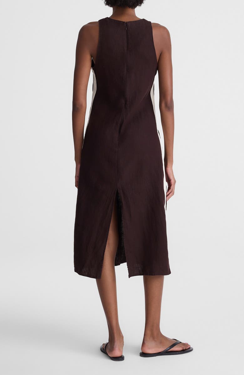Madewell Sleeveless Linen Maxi Dress, Alternate, color, Cocoa