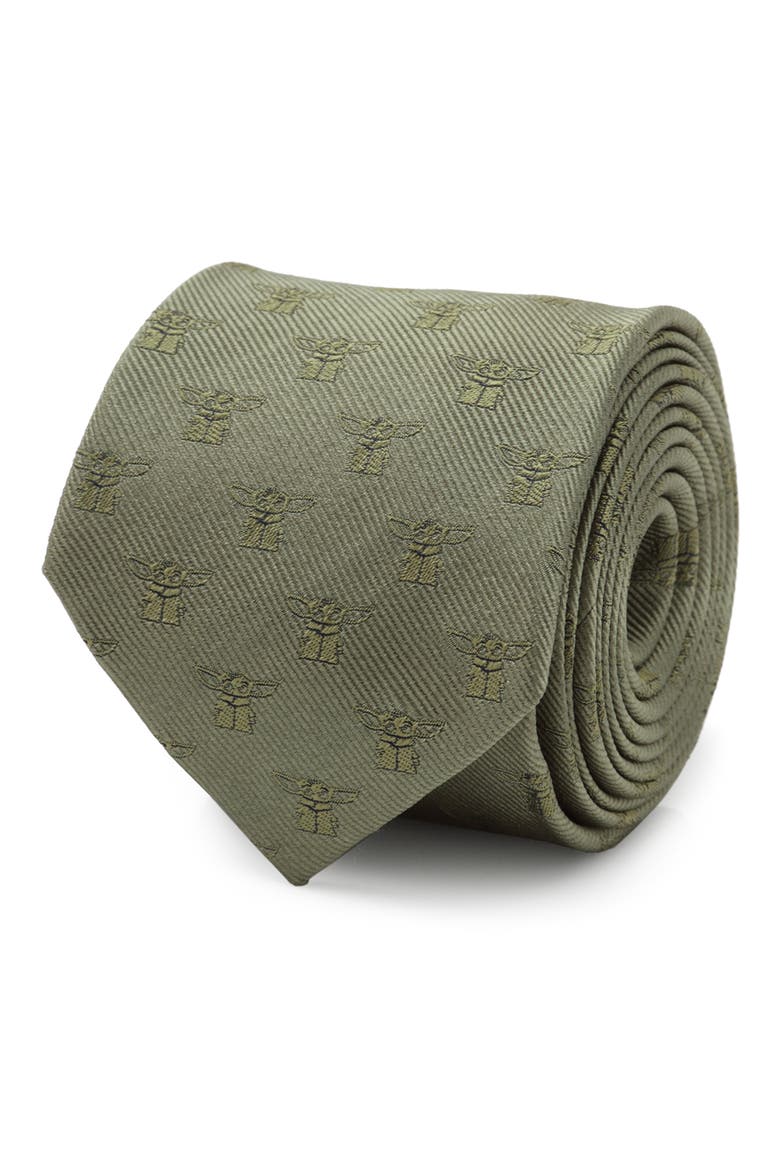 Star Wars™ - The Mandalorian The Child Silk Tie, Alternate, color, GREEN