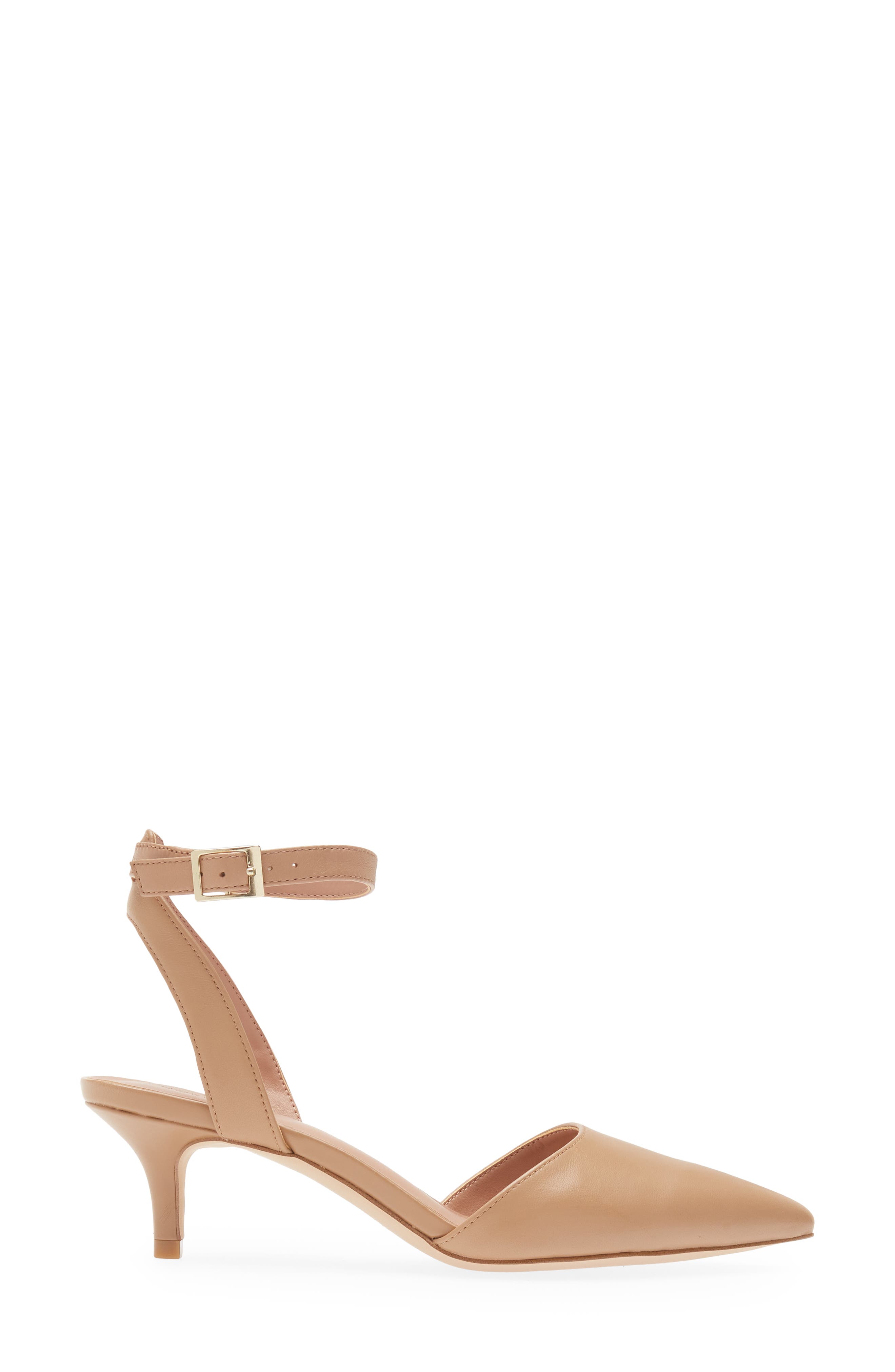 Nordstrom Pearla Kitten Heel Ankle Strap Pump, Alternate, color, Tan