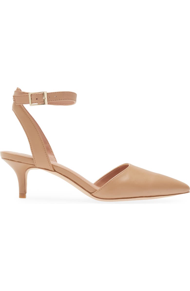 Nordstrom Pearla Kitten Heel Ankle Strap Pump, Alternate, color, Tan