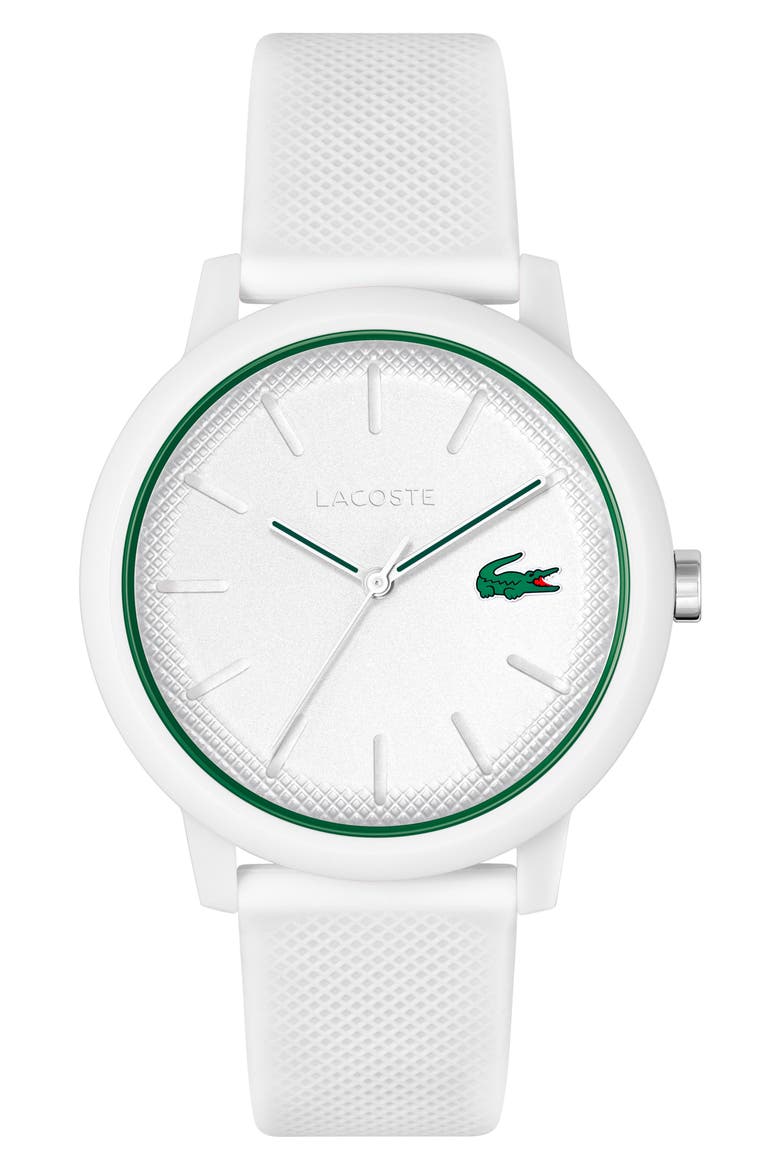 12.12 Silicone Strap Watch, 42mm, Main, color, WHITE
