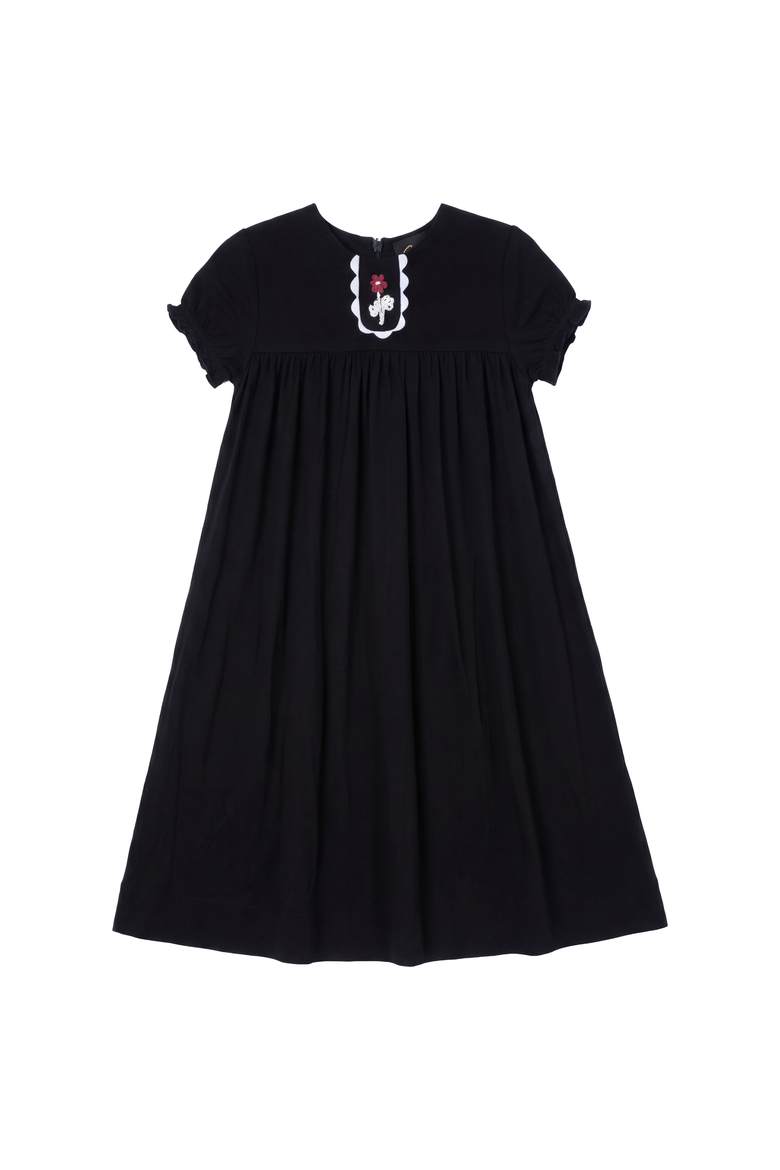 Girls Rick Rack Robe - Black/White, Alternate, color, Black/White