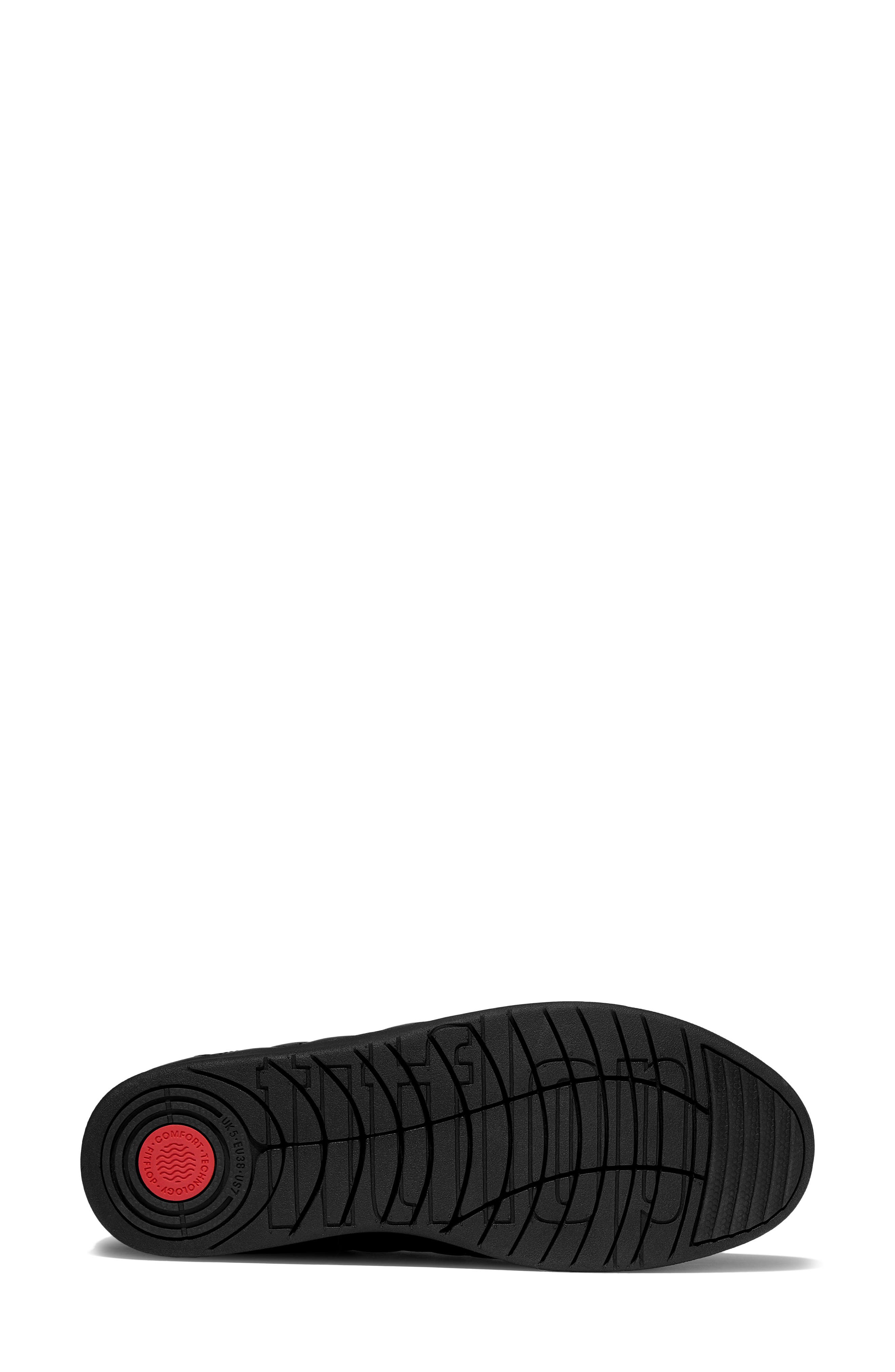 Rally Quilted Leather Sneaker, Alternate, color, ALL BLACK