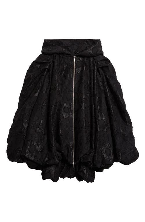Collina Strada Pillow Jacquard Hooded Coat In Black