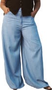 MANGO Mid Rise Palazzo Jeans