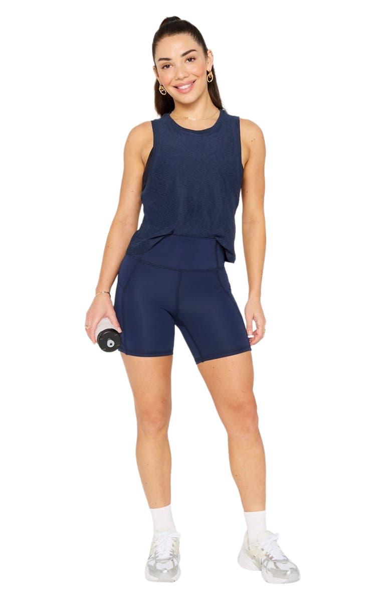 Fabletics Women's Oasis PureLuxe High-Waisted 6'' Short, Alternate, color, Deep Navy