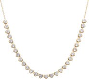 BY ADINA EDEN Colored CZ Bezel Hearts Necklace