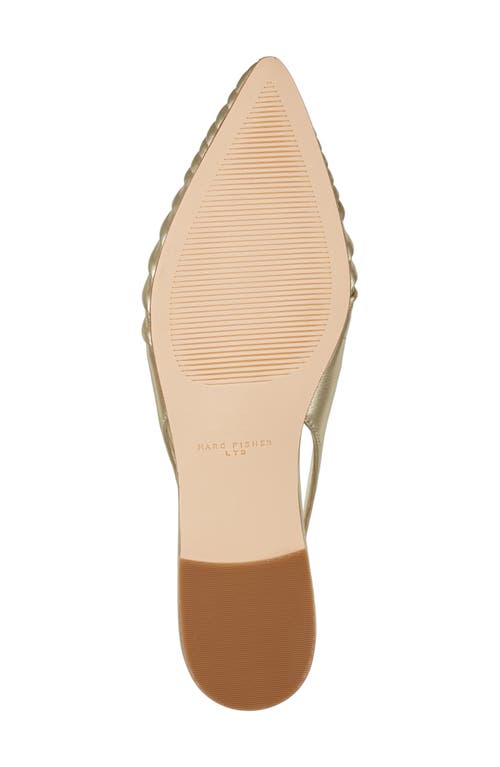 Marc Fisher Ltd Dalatee Slingback Pointed Toe Flat In Gold
