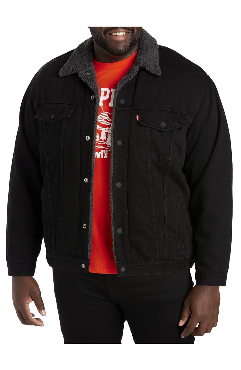 Levi's Big & Tall Faux Shearling Trucker Jacket, Main, color, 