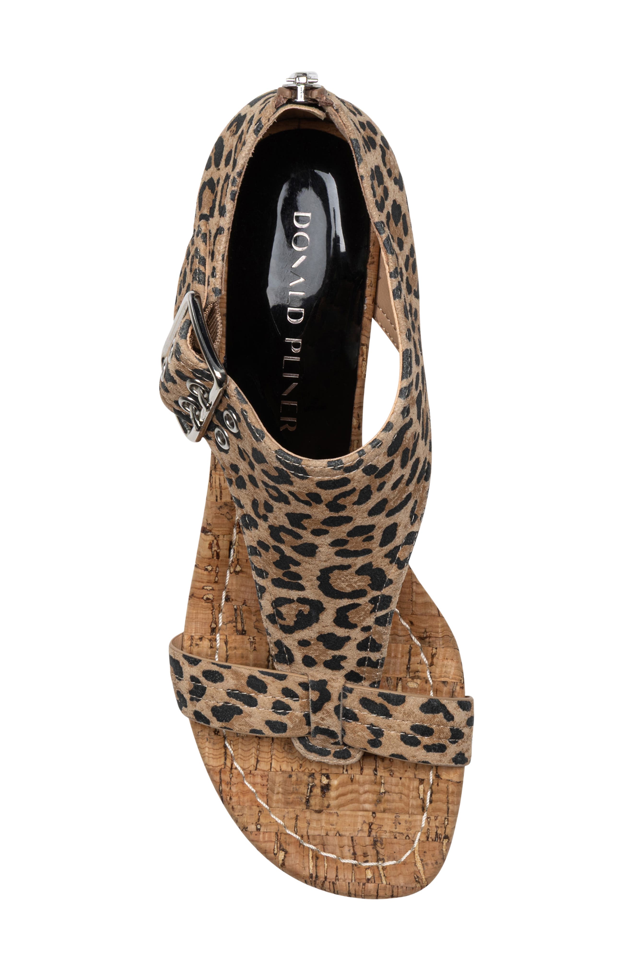 Donald Pliner Mid Wedge Sandal, Alternate, color, Leopard