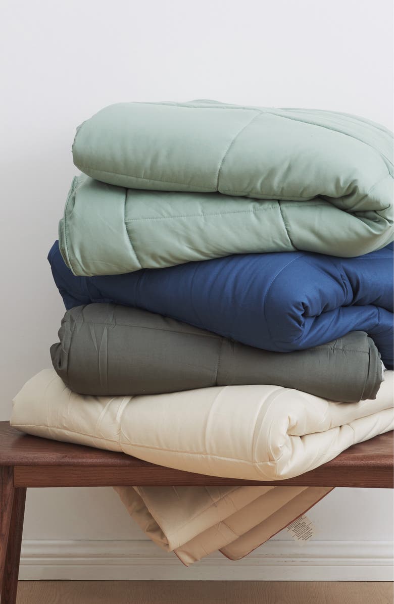 Woven & Weft Reversible Comforter Set, Alternate, color, Almond Solid / Sand Solid