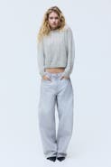 H&M Pointelle-knit off-the-shoulder sweater
