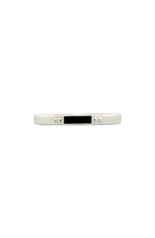 Sterling Forever Sterling Silver Enamel Adjustable Band Ring