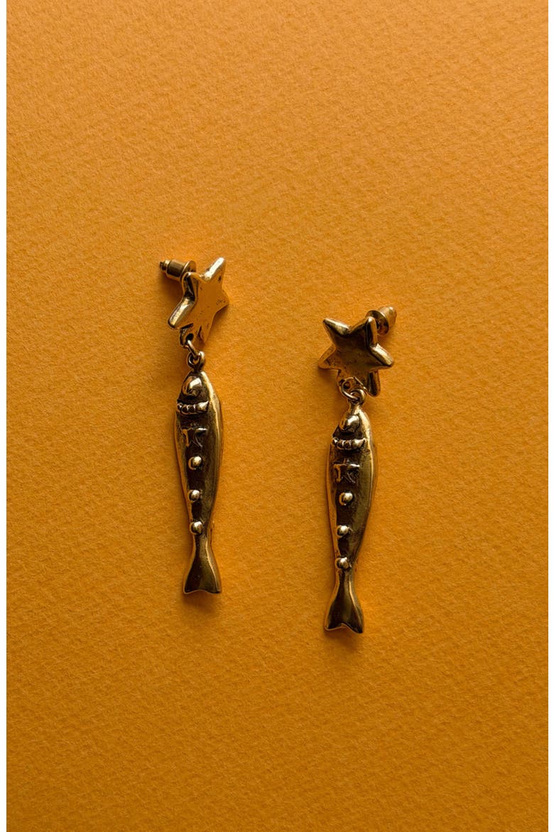 Finn Earrings, Alternate, color, Gold