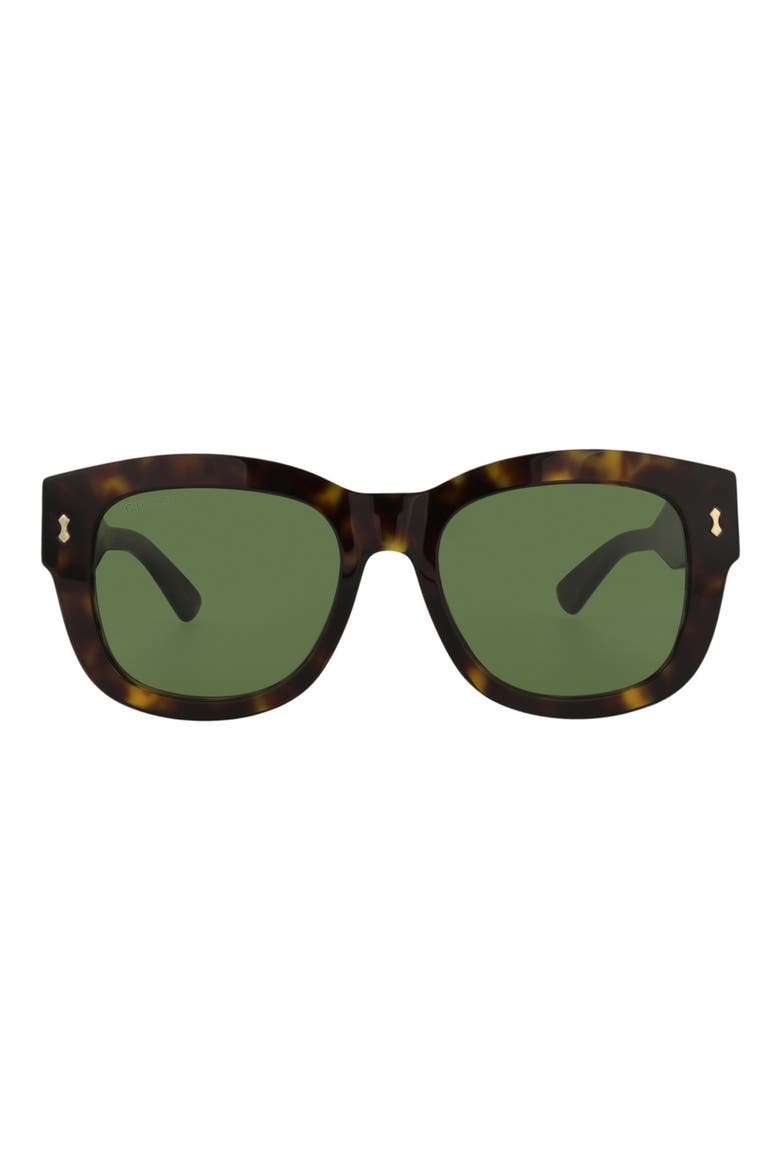 Novelty 53mm Square Sunglasses, Main, color, HAVANA HAVANA GREEN