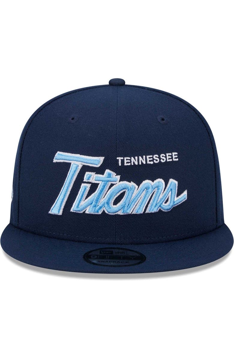 New Era Men's New Era Navy Tennessee Titans Main Script 9FIFTY Snapback Hat, Alternate, color, Navy