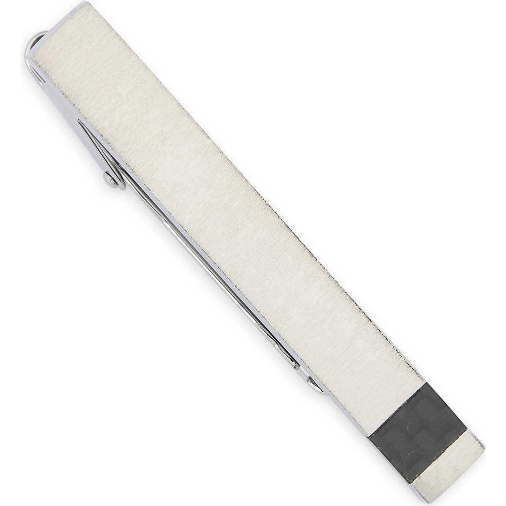 James Michael Carbon Fiber Tie Bar in Silver at Nordstrom Rack