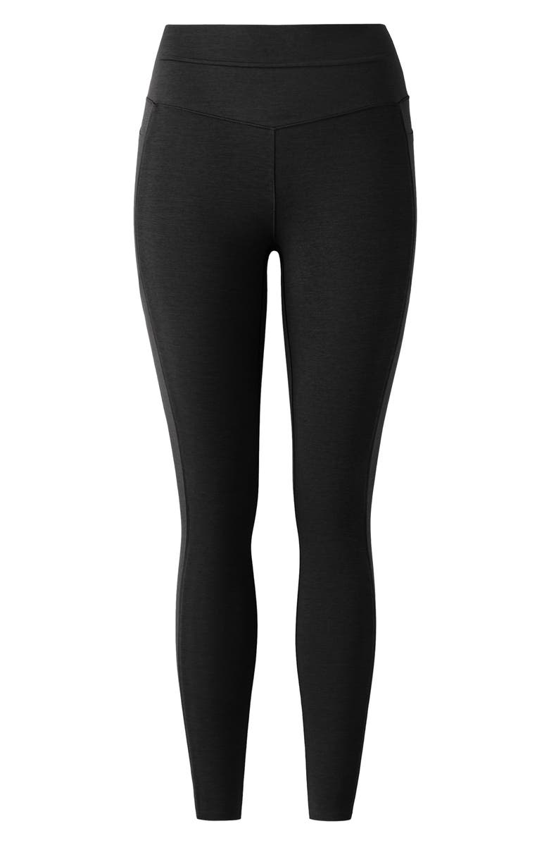 Rhone Heather Revive Pocket 7/8 Leggings, Alternate, color, Black Heather