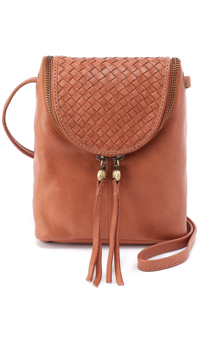 HOBO Fern Leather Crossbody Bag, Main, color, Harvest Wheat