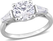 Julianna B. Moissanite Round Baguette 3-Stone Ring