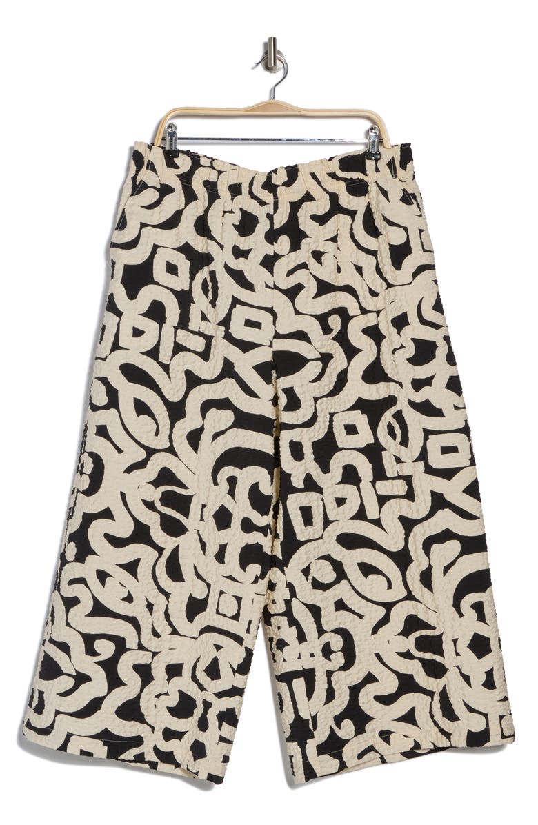 Adrianna Papell Crinkled Crop Pull-On Pants, Alternate, color,