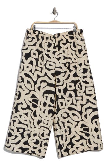 ADRIANNA PAPELL ADRIANNA PAPELL CRINKLED CROP PULL-ON PANTS