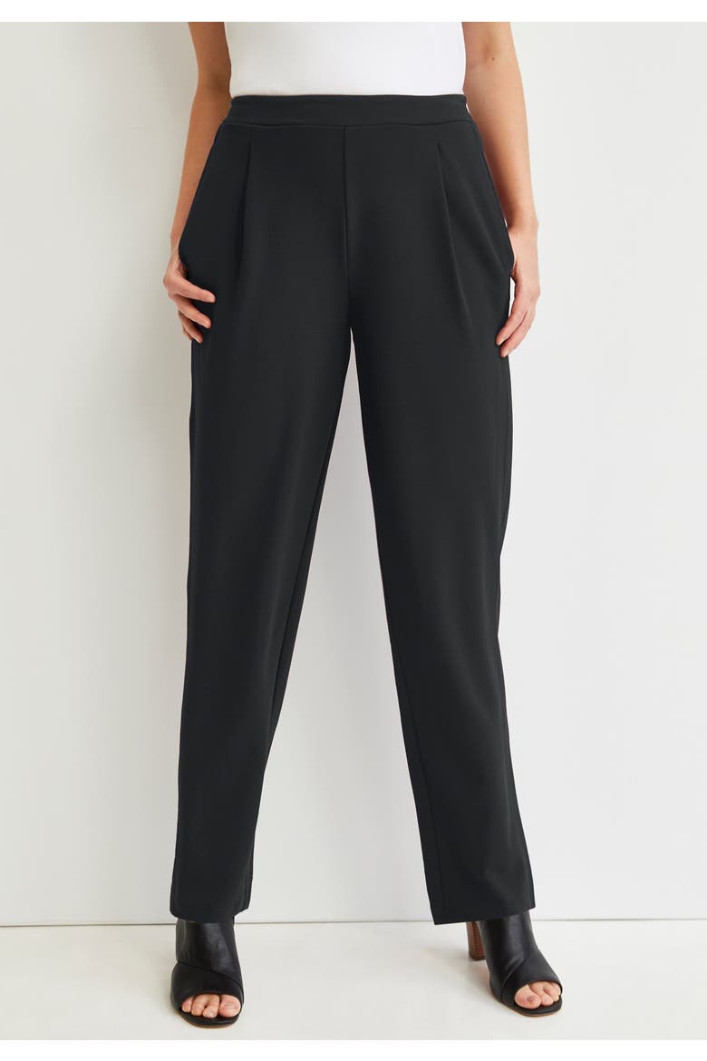 Stretch Knit Crepe Straight Leg Pants, Alternate, color, RICH BURGUNDY