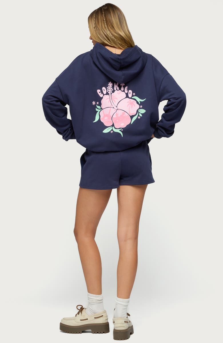 EDIKTED Beach Bloom Hoodie, Alternate, color, 