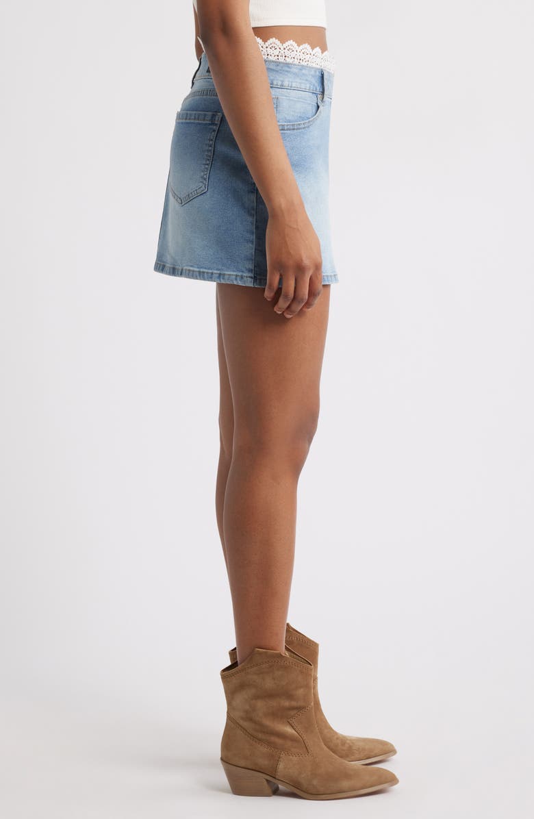 PTCL Lina Denim Miniskirt, Alternate, color, Light Wash