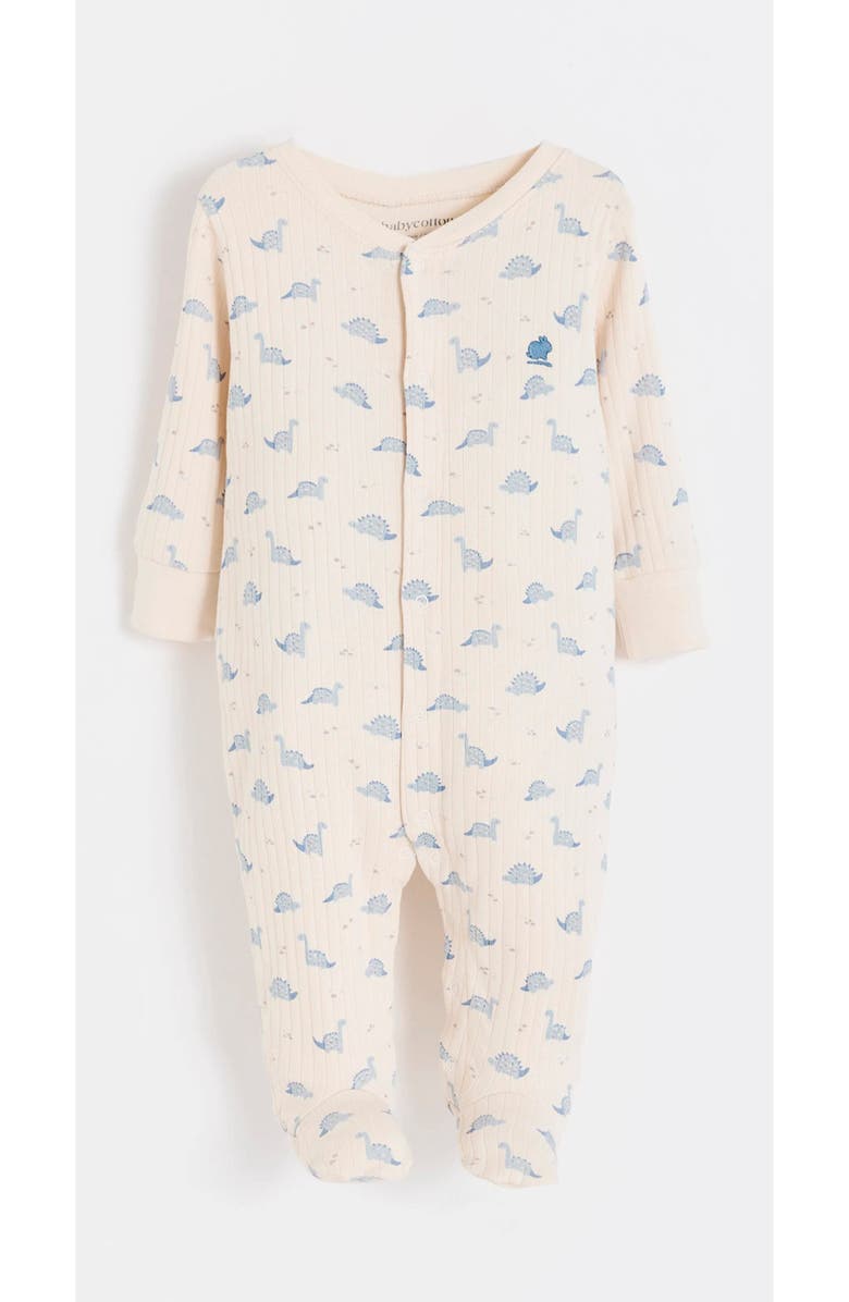 Babycottons Dinomyte Front-Snap Footie for Infant, Main, color, Full-Print
