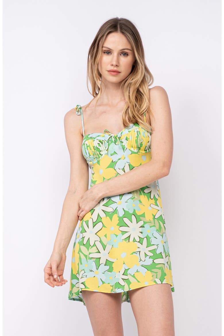 Shoulder Tie Minidress, Alternate, color, GREEN