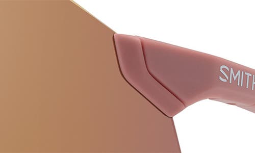 Smith Vert 139mm Chromapop™ Polarized Shield Sunglasses In Matte Chalk Rose/rose Gold