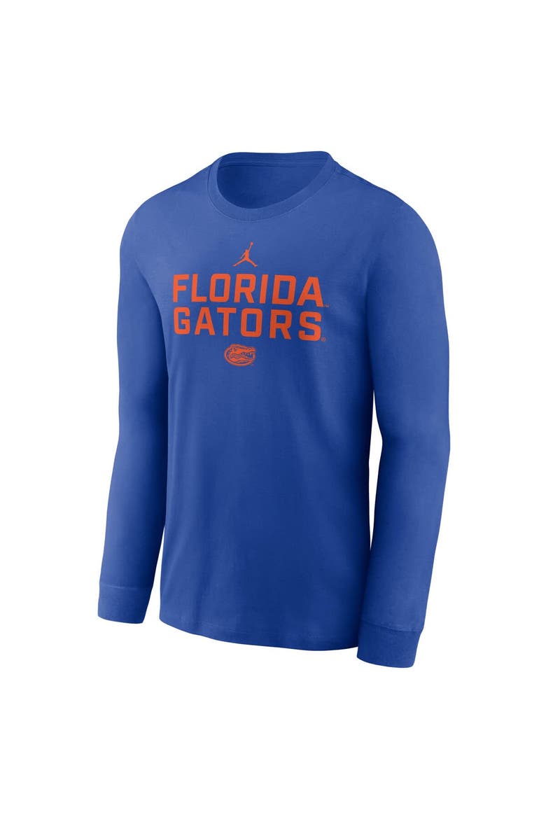 Men's Jordan Brand Royal Florida Gators 2025 Sideline Performance Long Sleeve T-Shirt, Alternate, color, Royal