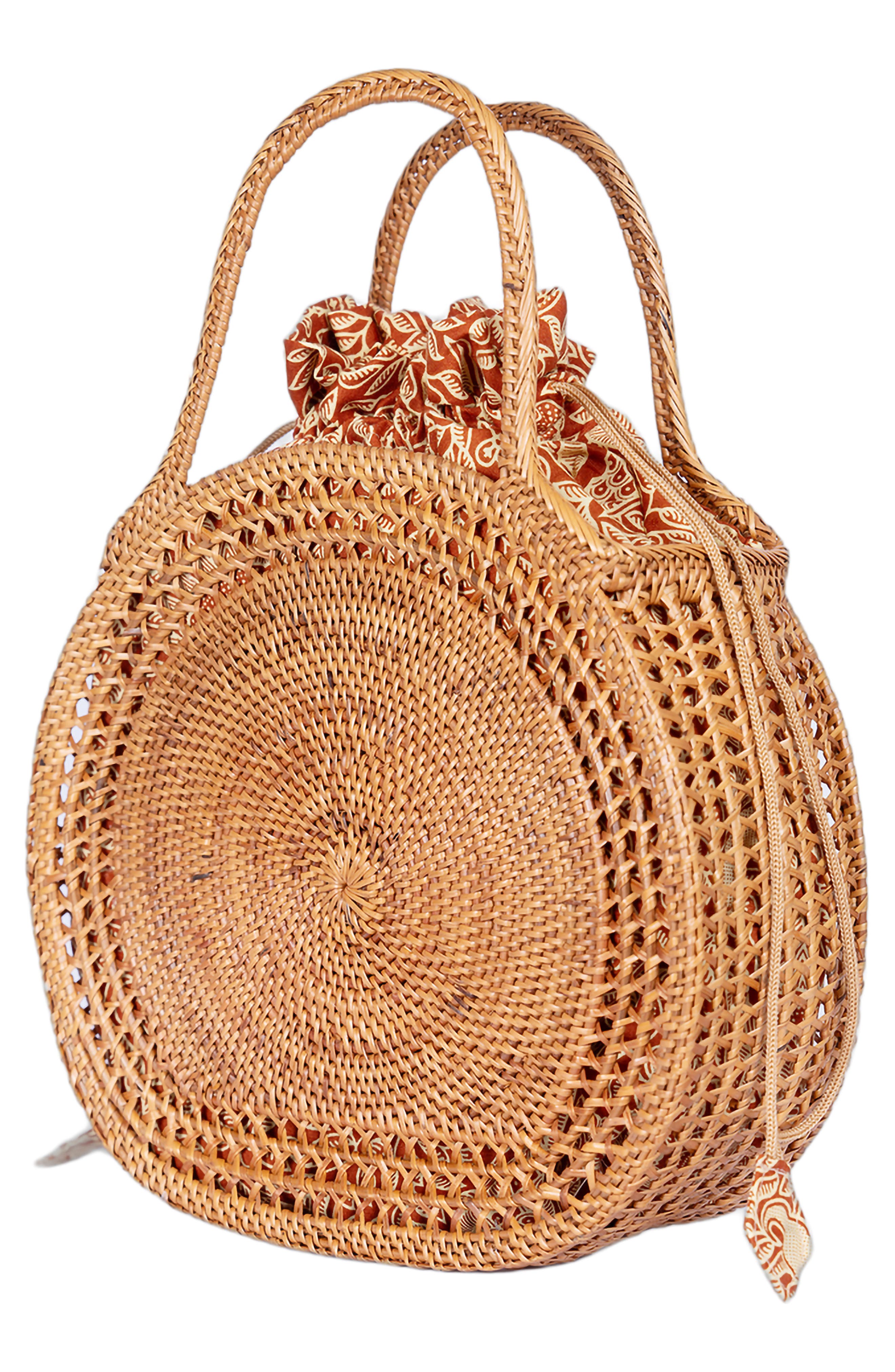 Sidney Rattan Satchel, Alternate, color, NATURAL