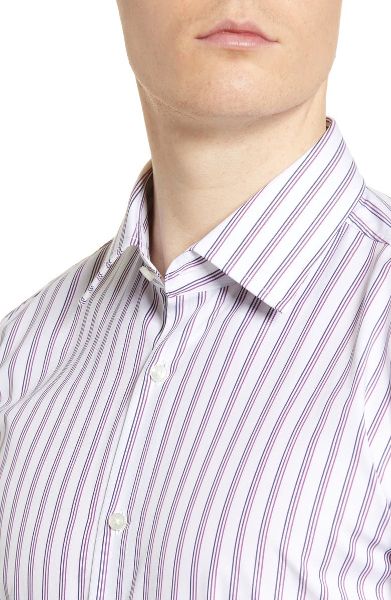 BOSS Slim Fit Stripe Dress Shirt, Alternate, color, 