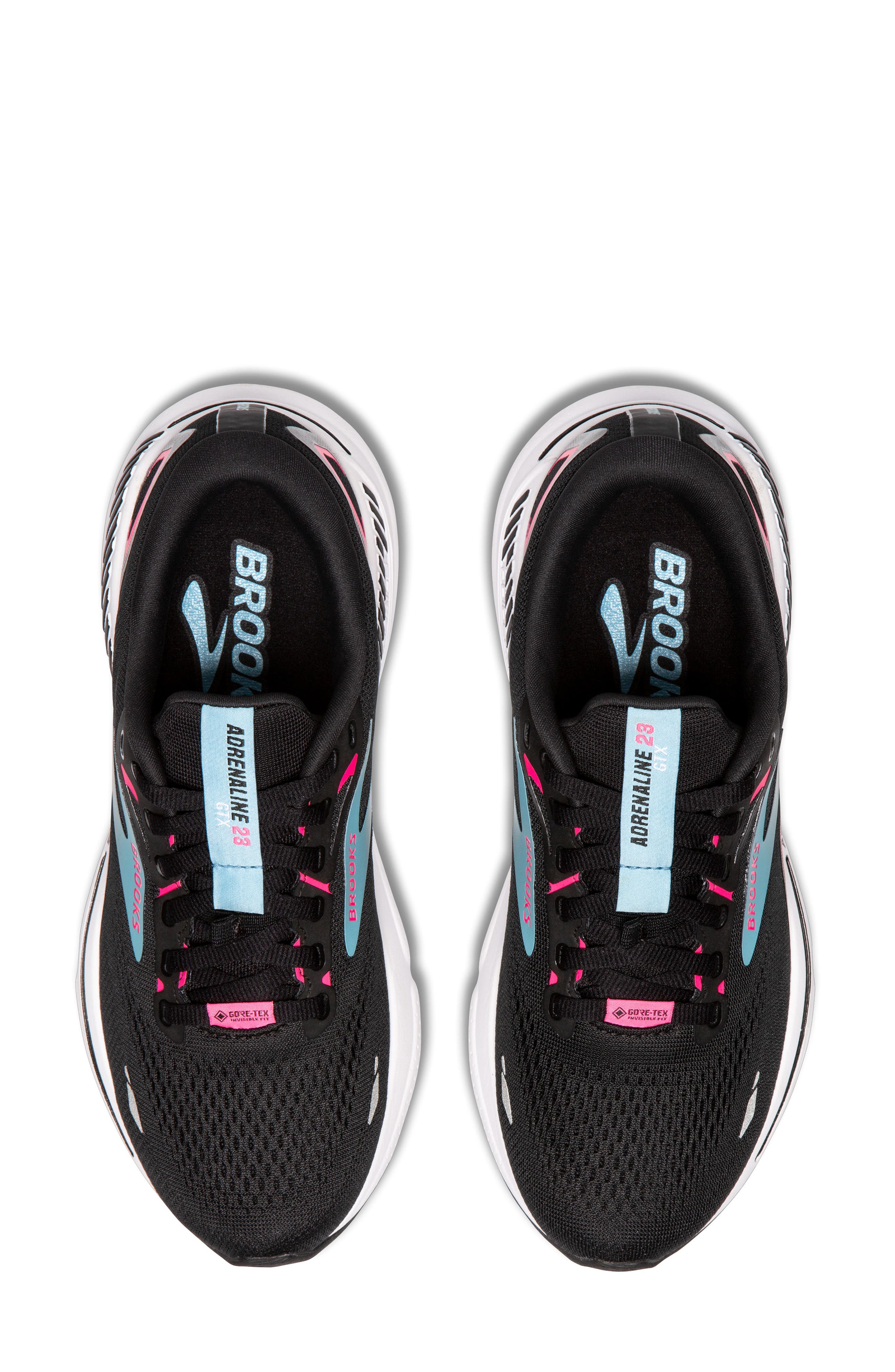 Brooks Adrenaline GTS 23 Gore-Tex<sup>®</sup> Running Shoe, Alternate, color, Black/Knockout Pink/Aqua