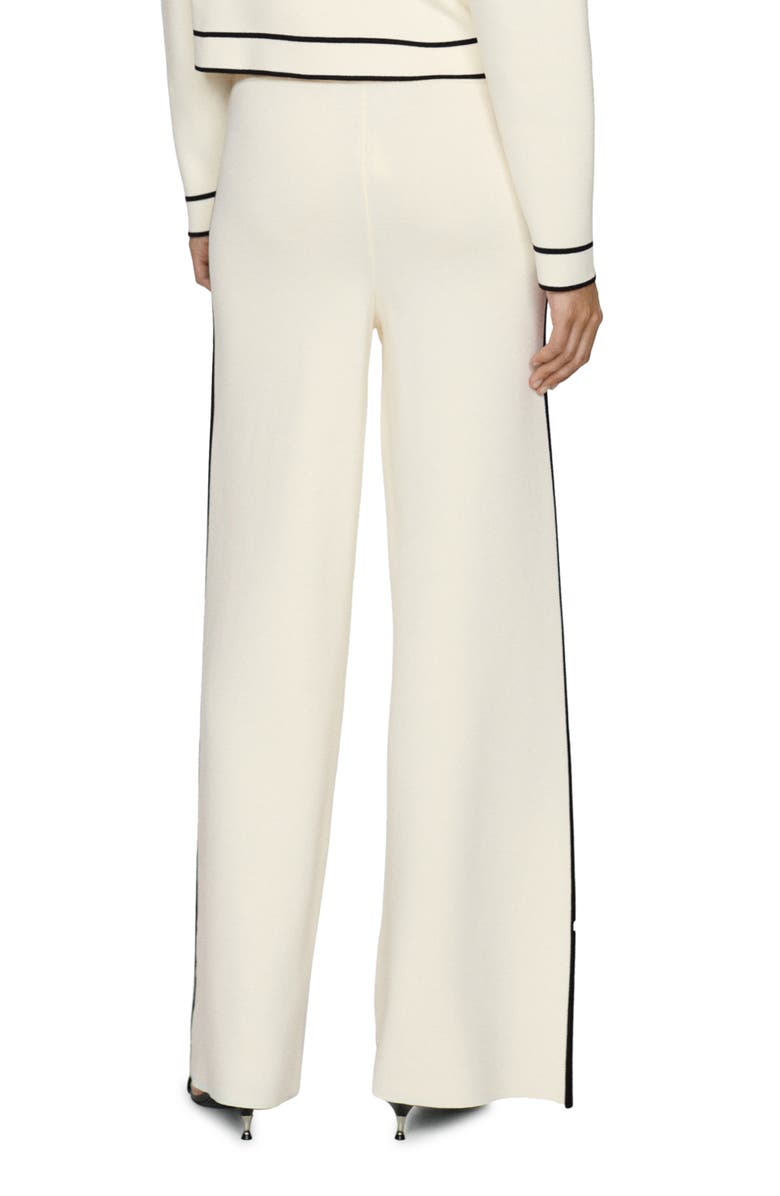 MANGO Side Stripe Knit Pants, Alternate, color, 