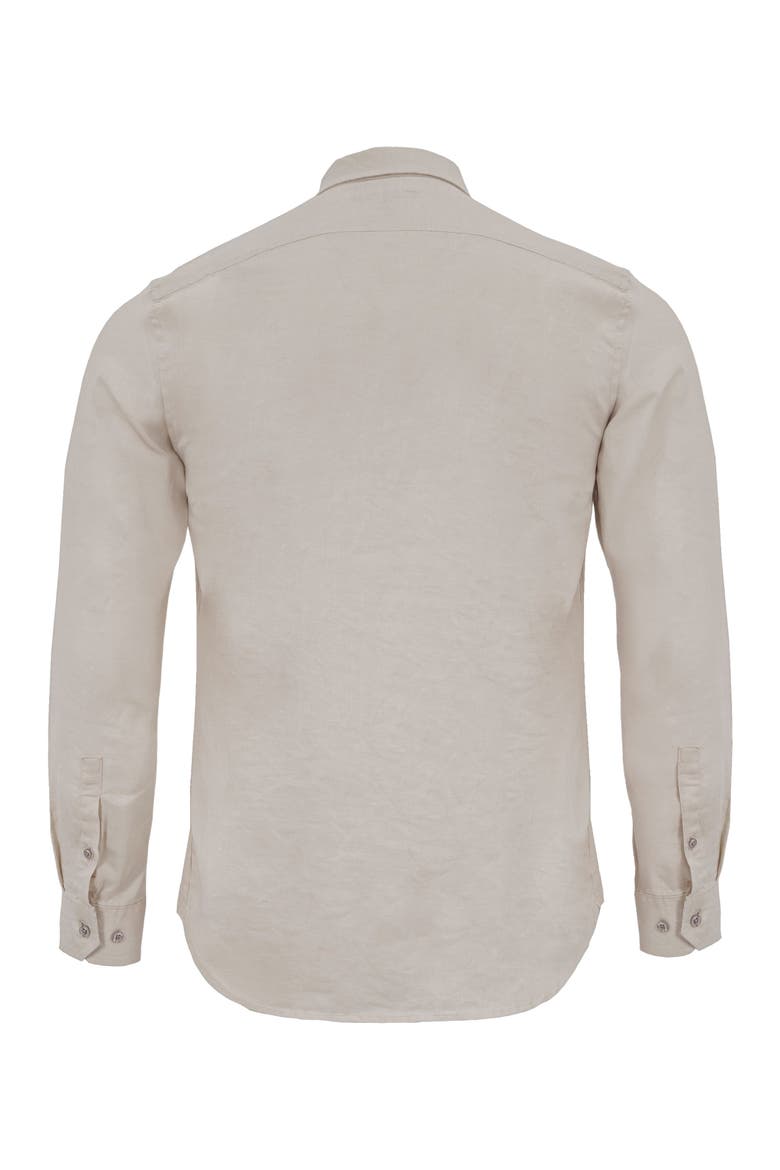 Linen Long Sleeve Shirt, Alternate, color, NATURAL